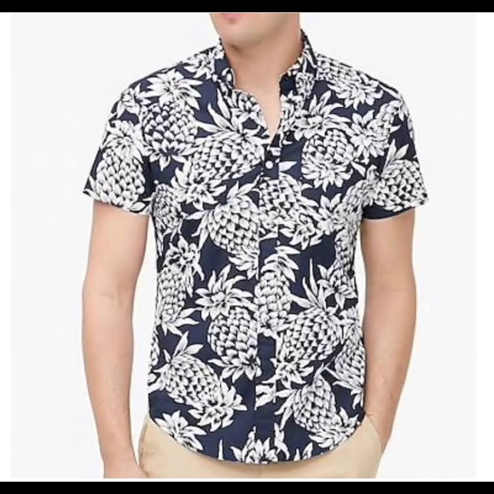 J. Crew Slim Fit Casual Pineapple Shirt